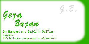 geza bajan business card